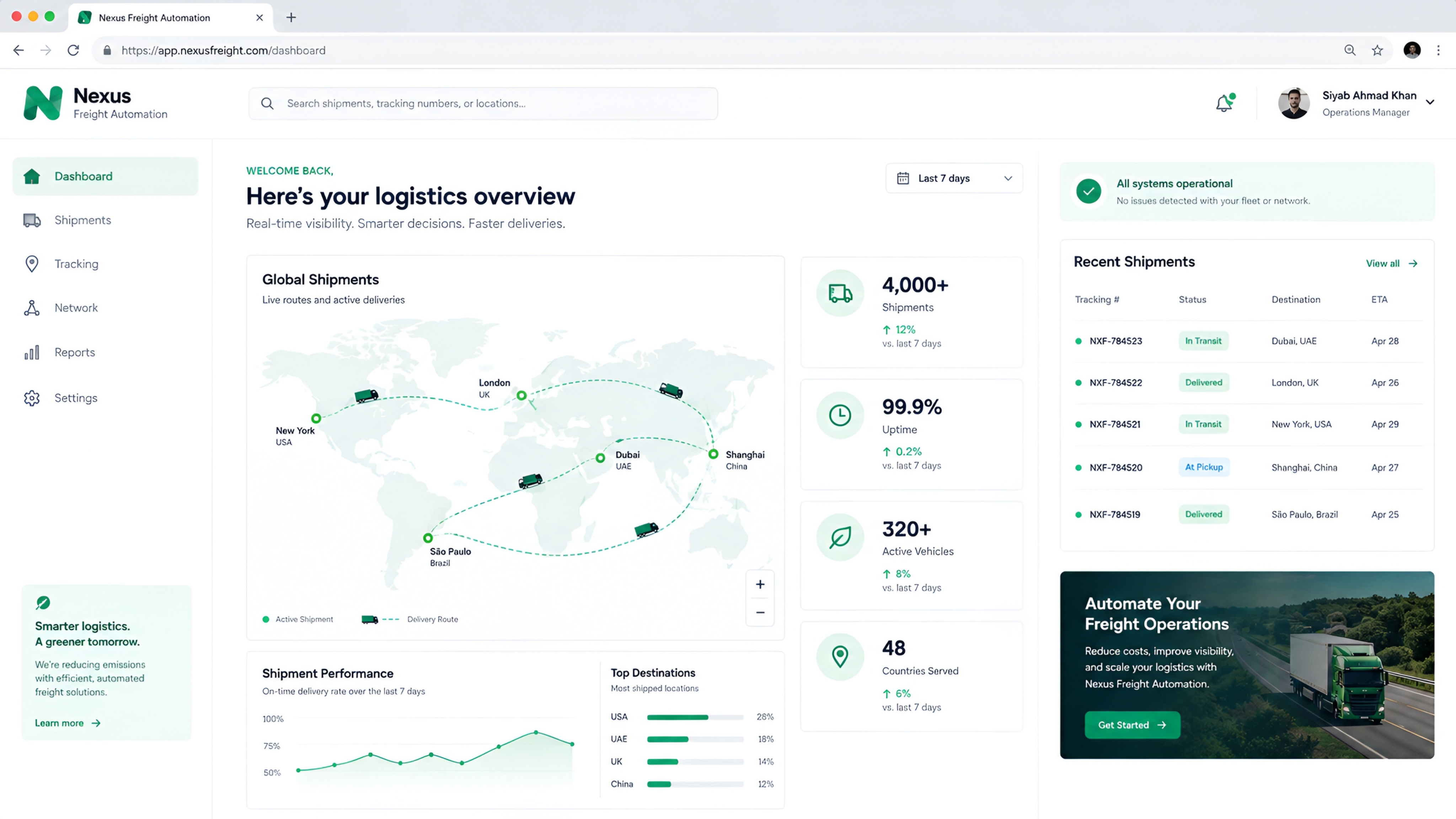 Nexus Freight Automation